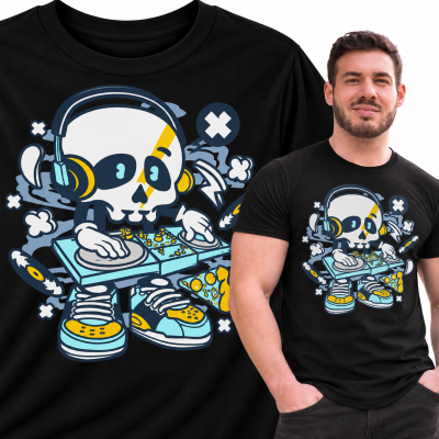 KOSZULKA  ANIMOWANA DJ SKULL